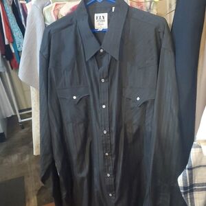 Ely Cattleman Men's Black Button Down Shirt